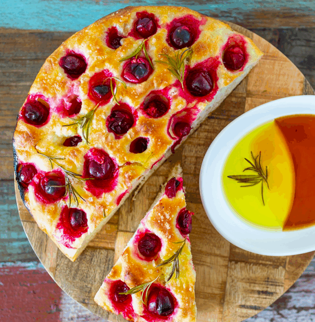 Cranberry Rosemary Focaccia Bread • James Lane Post • Hamptons Culture