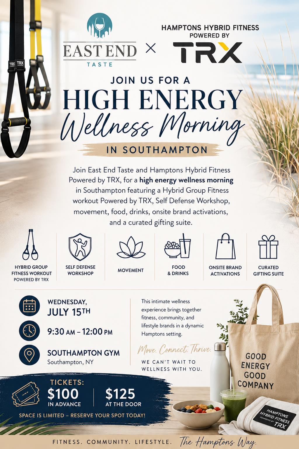 Self Defense And TRX Workshop With Hamptons Hybrid Fitness x East End Taste